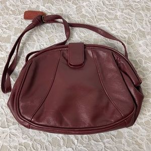 Vintage Burgundy Leather Purse